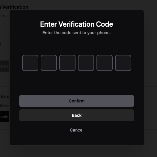 Enter the 6-digit verification code